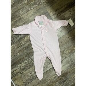 Vintage Basic Editions Baby Girl‎ Pajamas Sleeper Button Up Size 3/6 Months New